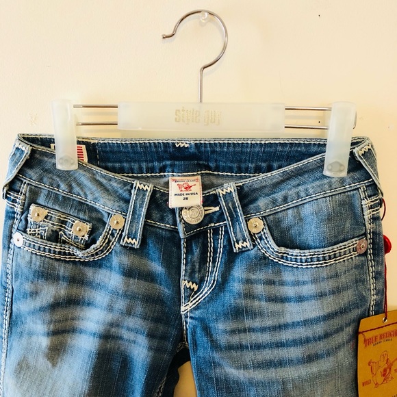 NWT True Religion Women’s made in USA Lizzy Low rise Capri Jeans : Y2K Version - Picture 4 of 4